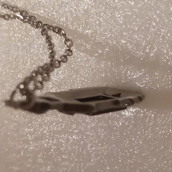 Vintage Black onyx pendant 925 with a box chain. - Picture 8 of 11